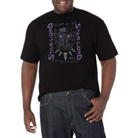 Marvel Big & Tall Star Hero Üst Kısa Kollu Siyah Erkek T-shirt