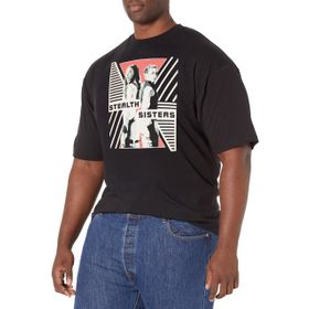 Marvel Big & Tall Stealth Sisters Black Erkek T-shirt