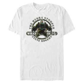 Marvel Big & Tall Steve Rodgers Hydra Üst Kısa Kollu Beyaz Erkek T-shirt
