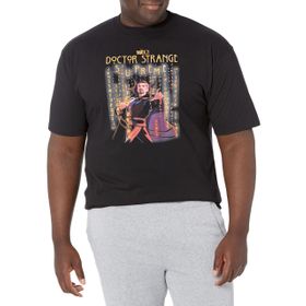 Marvel Big & Tall Strange Glyphs Üst Kısa Kollu Siyah Erkek T-shirt