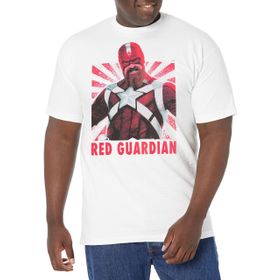 Marvel Big & Tall Super Soldier Guardian Üst Kısa Kollu Beyaz Erkek T-shirt