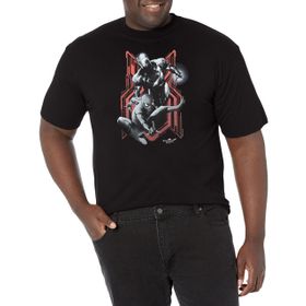 Marvel Big & Tall Team Stark Üst Kısa Kollu Siyah Erkek T-shirt