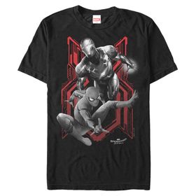 Marvel Big & Tall Team Stark Üst Kısa Kollu Siyah Erkek T-shirt