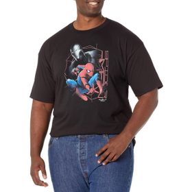 Marvel Big & Tall Team Work Üst Kısa Kollu Siyah Erkek T-shirt
