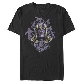 Marvel Big & Tall Thanos Action Endgame Üst Kısa Kollu Siyah Erkek T-shirt