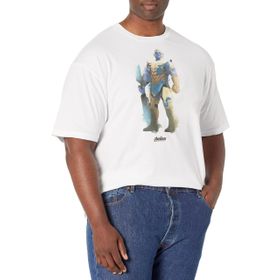 Marvel Big & Tall Thanos Boya Üst Kısa Kollu Beyaz Erkek T-shirt