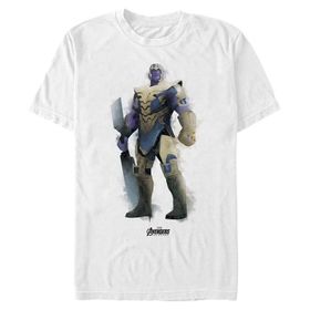 Marvel Big & Tall Thanos Boya Üst Kısa Kollu Beyaz Erkek T-shirt