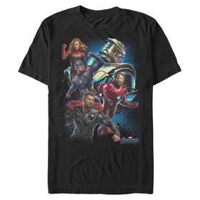 Marvel Big & Tall Thanos Enemies Üst Kısa Kollu Siyah Erkek T-shirt