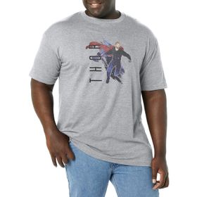 Marvel Big & Tall Thor Boyalı Üst Kısa Kollu Athletic Heather Erkek T-shirt