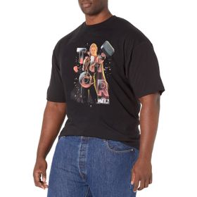 Marvel Big & Tall Thor If Üst Kısa Kollu Siyah Erkek T-shirt
