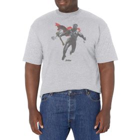 Marvel Big & Tall Thor Paint Üst Kısa Kollu Athletic Heather Erkek T-shirt