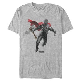 Marvel Big & Tall Thor Paint Üst Kısa Kollu Athletic Heather Erkek T-shirt