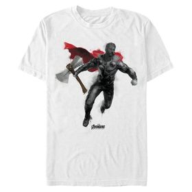 Marvel Big & Tall Thor Paint Üst Kısa Kollu Beyaz Erkek T-shirt