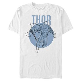 Marvel Big & Tall Thor Simplicity Üst Kısa Kollu Beyaz Erkek T-shirt