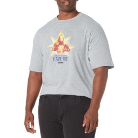 Marvel Big & Tall Time Üst Kısa Kollu Athletic Heather Erkek T-shirt