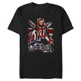 Marvel Big & Tall Union Jacked Üst Kısa Kollu Siyah Erkek T-shirt