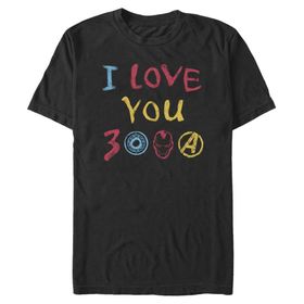 Marvel Big & Tall Universe 3000 Elle Çizilmiş Üst Kısa Kollu Siyah Erkek T-shirt
