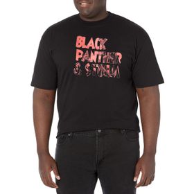 Marvel Big & Tall Universe Bpo Text Fill Üst Kısa Kollu Siyah Erkek T-shirt