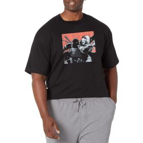 Marvel Big & Tall Universe Kanji Bpo Üst Kısa Kollu Siyah Erkek T-shirt