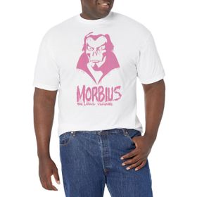 Marvel Big & Tall Universe Morbius Boya Üst Kısa Kollu Beyaz Erkek T-shirt