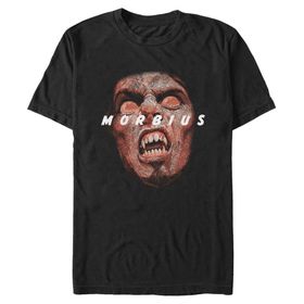 Marvel Big & Tall Universe Morbius Face Üst Kısa Kollu Siyah Erkek T-shirt