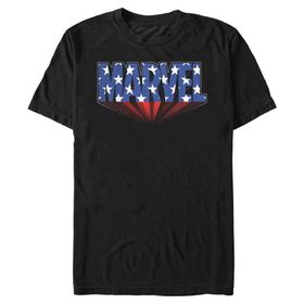 Marvel Big & Tall Universe Star Logolu Üst Kısa Kollu Siyah Erkek T-shirt