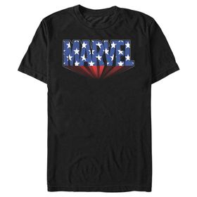 Marvel Big & Tall Universe Star Logolu Üst Kısa Kollu Siyah Erkek T-shirt