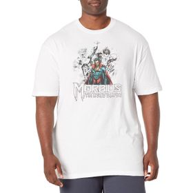 Marvel Big & Tall Universe Vampire Sketch Üst Kısa Kollu Beyaz Erkek T-shirt