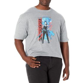 Marvel Big & Tall Valkyrie Slam Üst Kısa Kollu Athletic Heather Erkek T-shirt