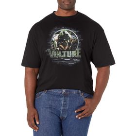 Marvel Big & Tall Vulture Strikes Black Erkek T-shirt