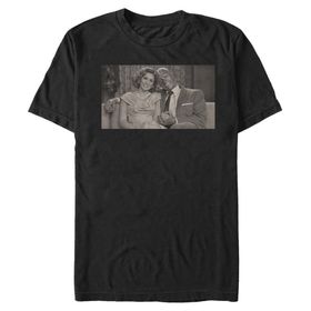 Marvel Big & Tall Wandavision Couch Çift Black Erkek T-shirt