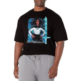 Marvel Big & Tall Wandavision Digital Wanda Black Erkek T-shirt