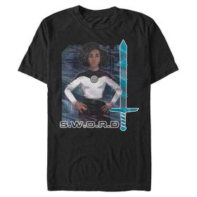Marvel Big & Tall Wandavision Digital Wanda Black Erkek T-shirt