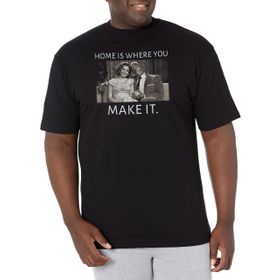 Marvel Big & Tall Wandavision Ev Çift Black Erkek T-shirt