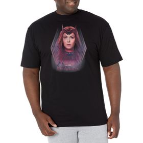 Marvel Big & Tall Wandavision Love to Fight Black Erkek T-shirt