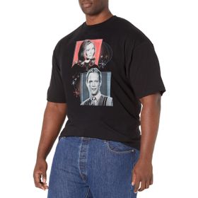 Marvel Big & Tall Wandavision Retro Boxups Black Erkek T-shirt