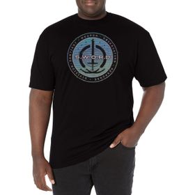 Marvel Big & Tall Wandavision S.w.o.r.d. Dijital Logo Üst Kısa Kollu Siyah Erkek T-shirt