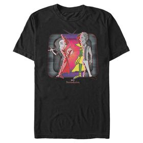 Marvel Big & Tall Wandavision Secrets Black Erkek T-shirt