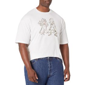 Marvel Big & Tall Wandavision Simple Ink Üst Kısa Kollu Beyaz Erkek T-shirt