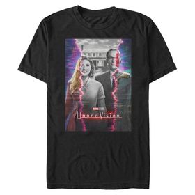 Marvel Big & Tall Wandavision Teaser Poster Black Erkek T-shirt