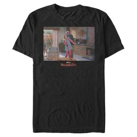 Marvel Big & Tall Wandavision the Era Üst Kısa Kollu Siyah Erkek T-shirt