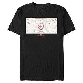 Marvel Big & Tall Wandavision Treats Black Erkek T-shirt