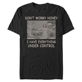 Marvel Big & Tall Wandavision Under Control Black Erkek T-shirt