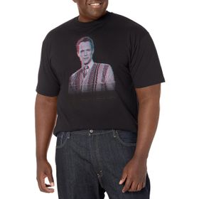 Marvel Big & Tall Wandavision Vision Video Glitch Black Erkek T-shirt