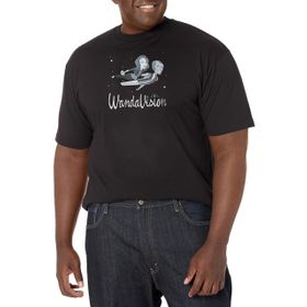 Marvel Big & Tall Wandavision Wv Flying Stars Üst Kısa Kollu Siyah Erkek T-shirt