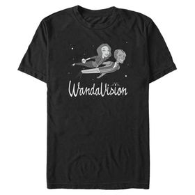 Marvel Big & Tall Wandavision Wv Flying Stars Üst Kısa Kollu Siyah Erkek T-shirt