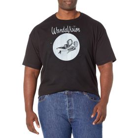 Marvel Big & Tall Wandavision Wv Komşular Karikatür Üst Kısa Kollu Siyah Erkek T-shirt