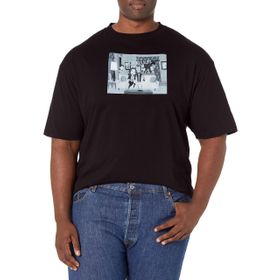 Marvel Big & Tall Wandavision Wv Komşular Karikatür Üst Kısa Kollu Siyah Erkek T-shirt