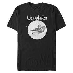 Marvel Big & Tall Wandavision Wv Komşular Karikatür Üst Kısa Kollu Siyah Erkek T-shirt