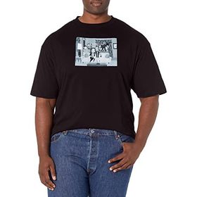 Marvel Big & Tall Wandavision Wv Komşular Karikatür Üst Kısa Kollu Siyah Erkek T-shirt